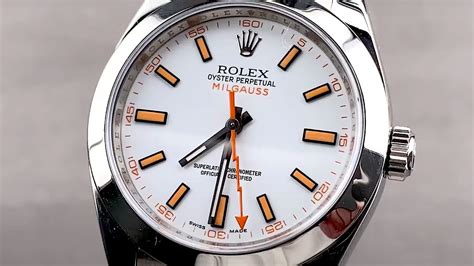 rolex oyster perpetual milgauss white|rolex oyster perpetual milgauss review.